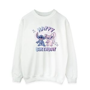 Lilo & Stitch Mens Happy Birthday Sweatshirt / White